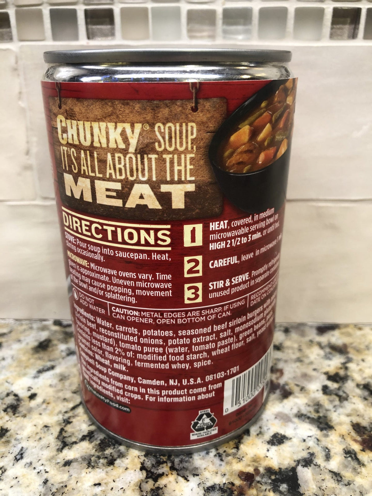 Campbell's Chunky Sirloin Burger with Country Vegetables Soup, 18.8 oz Cans