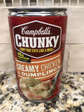 12 Campbell's CHUNKY Creamy Chicken & Dumplings Soup 18.8 oz Cans FREE SHIP