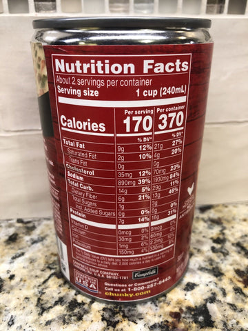 12 Cans of Campbell's Chunky Creamy Chicken & Dumplings Soup, 18.8 oz