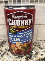 12 Campbell's CHUNKY Manhattan Clam Chowder Soup 18.8 oz Cans FREE SHIP