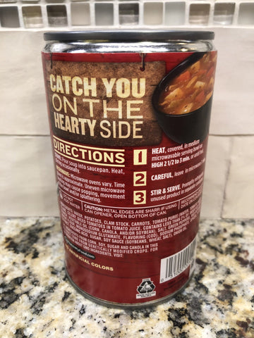 12 Campbell's CHUNKY Manhattan Clam Chowder Soup 18.8 oz Cans