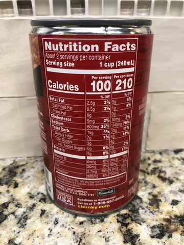 12 Campbell's CHUNKY Manhattan Clam Chowder Soup 18.8 oz Cans