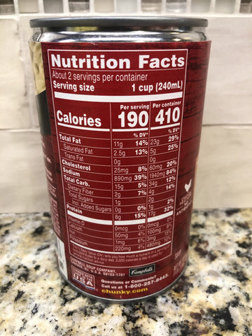 12 Cans of Campbell's Chunky Chicken Broccoli Cheese w Potato Soup, 18.8 oz