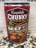 4 Cans of Campbell's Chunky Beef with Country Vegetables Soup, 18.8 oz