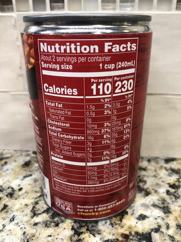 4 Cans of Campbell's Chunky Beef with Country Vegetables Soup, 18.8 oz