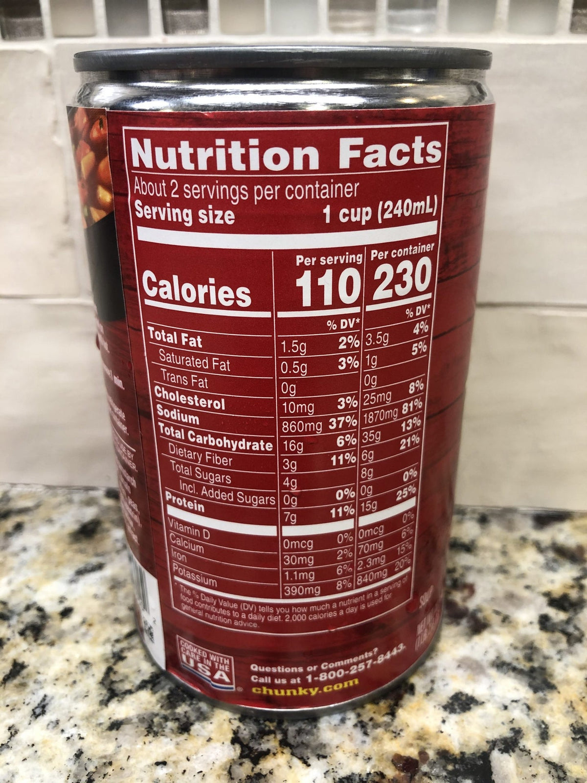 Campbell's Chunky Beef with Country Vegetables Soup, 18.8 oz Cans