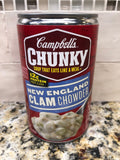 12 Campbell's CHUNKY New England Clam Chowder Soup 18.8 oz Cans