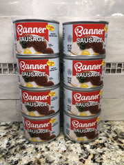 8 Cans Banner Sausage with Natural Juices 10.5 oz Can