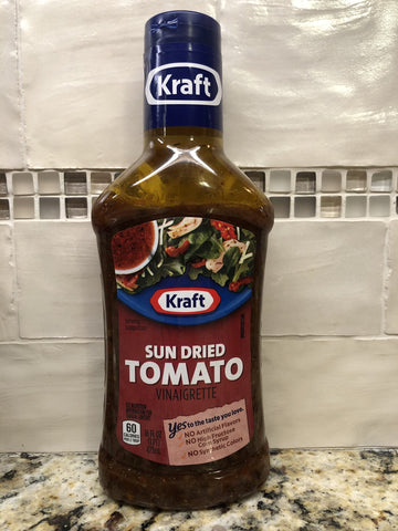 Kraft Sun Dried Tomato Vinaigrette Salad Dressing 16 oz Bottle Romain