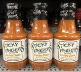 3 Bottles Sticky Fingers Carolina Classic Barbecue Sauce 18 oz Mustard BBQ