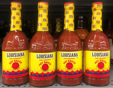 4 BOTTLES Perfect Louisiana Hot Sauce 12 oz Bottle Wing Tabasco Chili Vinegar