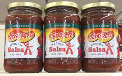 3 Jars Texas Pete Low Sodium Medium Salsa 16 oz Pepper Wing Dip FREE SHIP