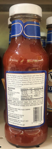 Heinz Cocktail Sauce 12 Oz shrimp clams crab cakes fish boil burgers