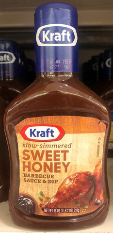 3 BOTTLES Kraft Slow Simmered Sweet Honey Barbecue Sauce Dip BBQ FREE SHIP