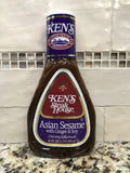 4 Bottles Ken's Steak House Asian Sesame with Ginger & Soy Salad Dressing, 16 oz