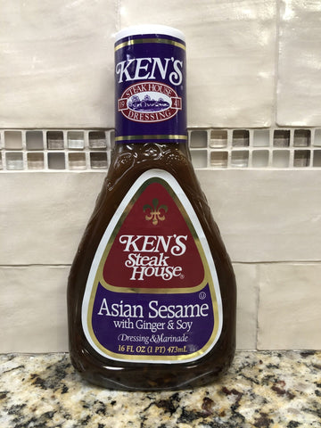 4 Bottles Ken's Steak House Asian Sesame with Ginger & Soy Salad Dressing, 16 oz