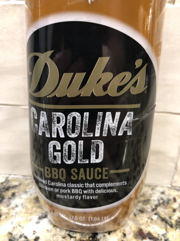 Duke's Carolina Gold BBQ Sauce Barbecue 17 oz Bottle Mayo Pork Chicken