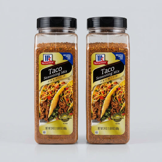 2 Jars of McCormick Premium Taco Seasoning, 24 oz