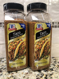 2 JARS McCormick Premium Taco Seasoning 24 oz Mexican Food Meat