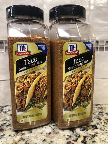 2 JARS McCormick Premium Taco Seasoning 24 oz Mexican Food Meat