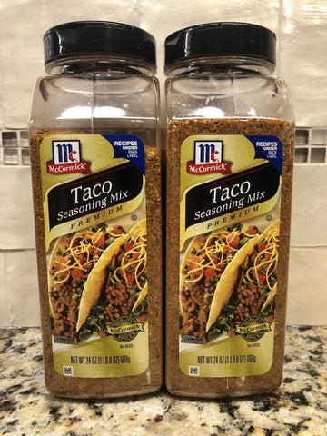 2 JARS McCormick Premium Taco Seasoning 24 oz Mexican Food Meat