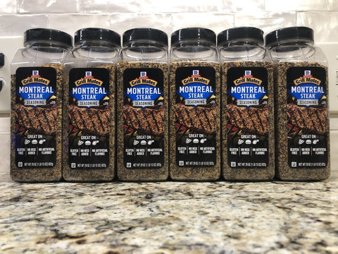 6 JARS McCormick Grill Mates Montreal Steak Seasoning 29 oz Ribeye Tbone Beef