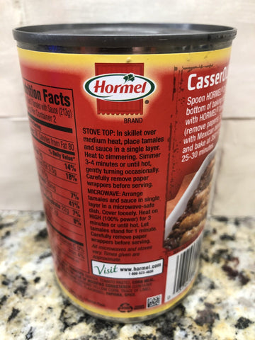 Hormel Beef in Chili Sauce Tamales, 15 oz