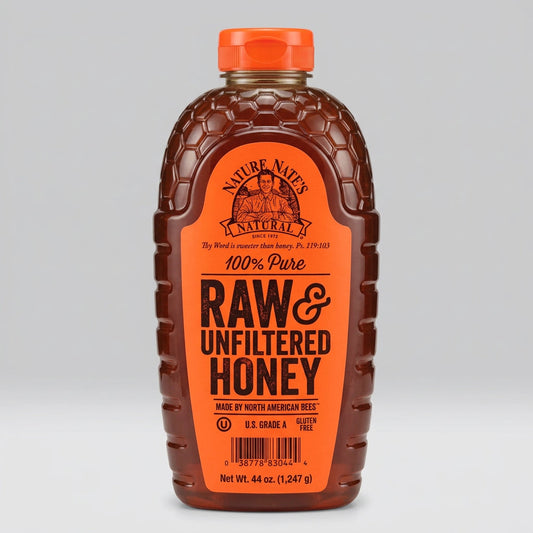 Nature Nate's 100% Pure Raw and Unfiltered Honey, 32 oz