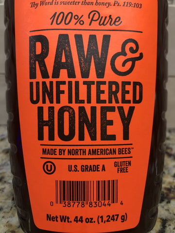 Nature Nate's 100% Pure Raw and Unfiltered Honey 44 oz Jar