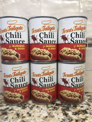 6 CANS Texas Tailgate Hot Dog Chili Sauce NO Beans Hamburger Sauce Pete