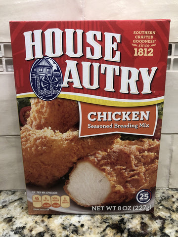 2 BOXES House Autry Cripsy Fried Chicken Breader Mix 8 oz Flour Breast Leg Wing