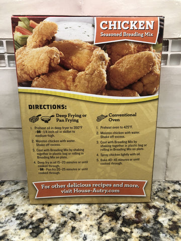 2 BOXES House Autry Cripsy Fried Chicken Breader Mix 8 oz Flour Breast Leg Wing