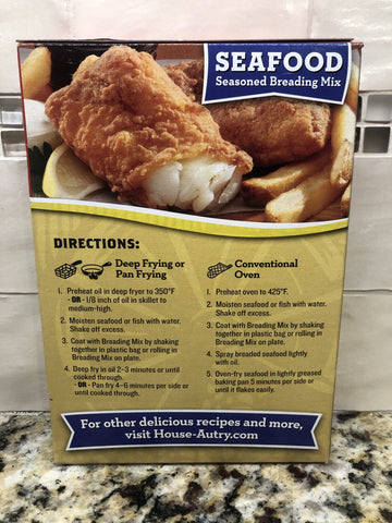 2 BOXES House Autry Southern Seafood Breader Mix 8 oz Flour Fish Fry Fillets Batter