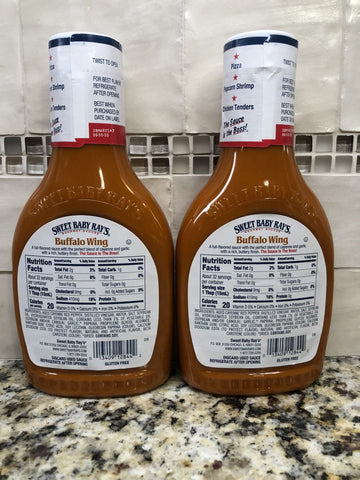 2 Bottles of Sweet Baby Ray's Buffalo Hot Wing Sauce & Marinade 2x, 16 oz