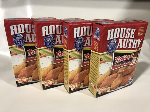 4 BOXES House Autry Texas Pete Chicken Wing Breading Mix 6 oz Flour Buffalo