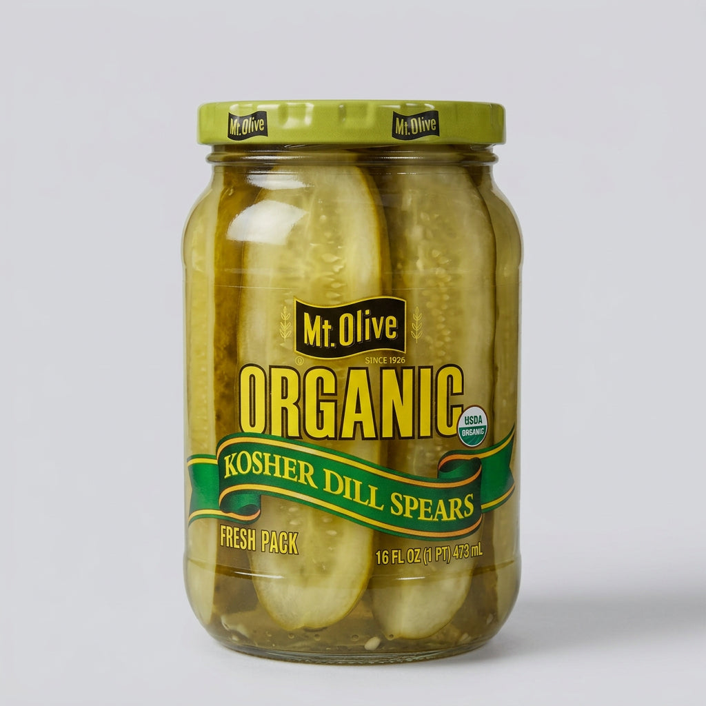 Mount Olive Organic Kosher Dill Spears Pickles, 16 oz