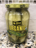 Mount Olive Organic Kosher Dill Spears Pickles 16 oz Mt Cucumbers Sandwich