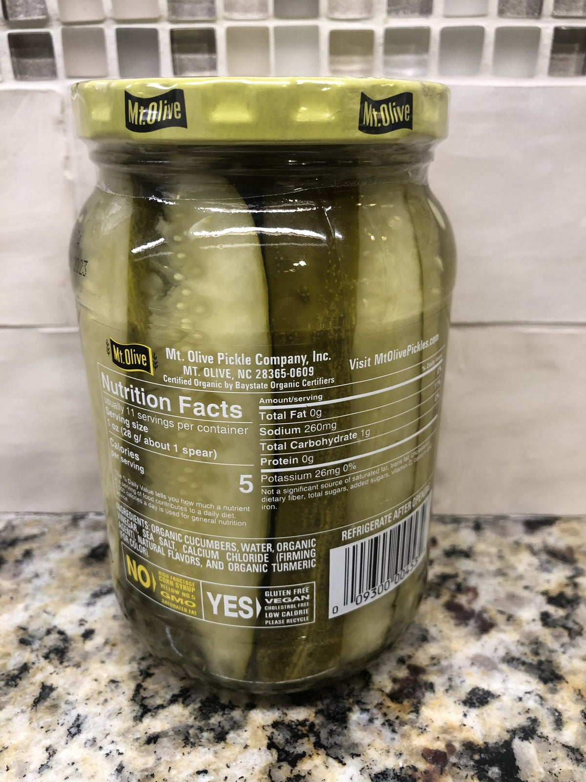 Mount Olive Organic Kosher Dill Spears Pickles, 16 oz