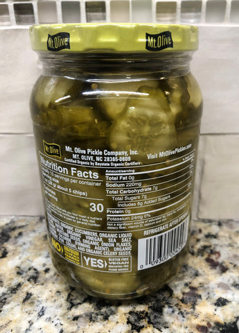 Mount Olive Organic Bread And Butter Chips Pickles 16 oz Mt Sweet Sandwich