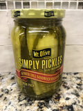 Mount Olive Simply Pickles Kosher Dill Sandwich Stuffers 16 oz Jar Mt Snack