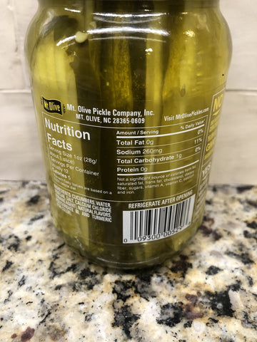 Mount Olive Simply Pickles Kosher Dill Sandwich Stuffers 16 oz Jar Mt Snack