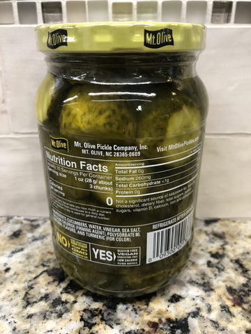 Mount Olive Munchies Kosher Dills Pickles 16 oz Jar Mt Made with Sea Salt