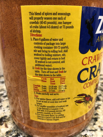 2 Jars of Zatarain's Seasoning Crawfish Shrimp & Crab Boil, 4.5 lb