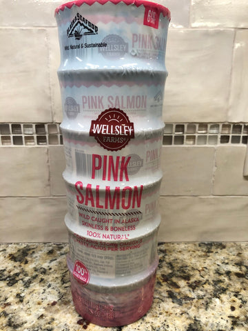 24 CANS Wellsley Farms Alaskan Pink Salmon 6 oz. FREE SHIP