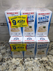 18 BOXES Bumble Bee Tuna Salad Snack on the Run 3.5 oz Protein Crackers