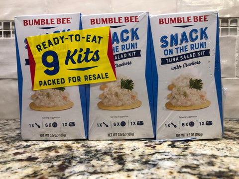 9 BOXES Bumble Bee Tuna Salad Snack on the Run 3.5 oz Protein Crackers FREE SHIP