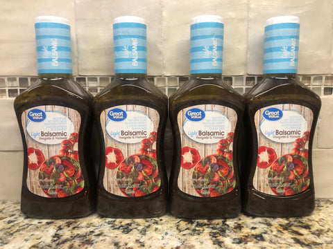 4 BOTTLES Great Value Balsamic Vinaigrette Salad Dressing & Marinade 16 oz
