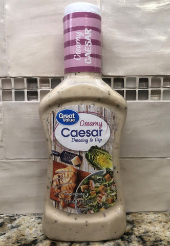 4 Bottles of Great Value Creamy Caesar Salad Dressing & Dip, 16 oz