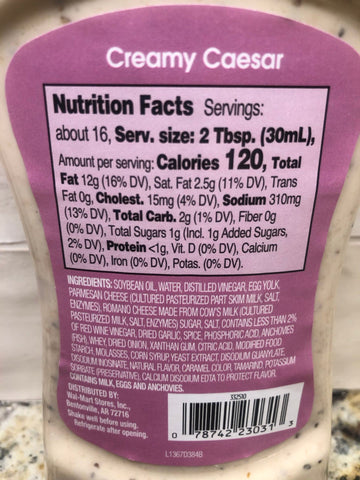 4 Bottles of Great Value Creamy Caesar Salad Dressing & Dip, 16 oz