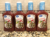 4 Bottles Great Value Light Raspberry Vinaigrette Salad Dressing, 16 oz